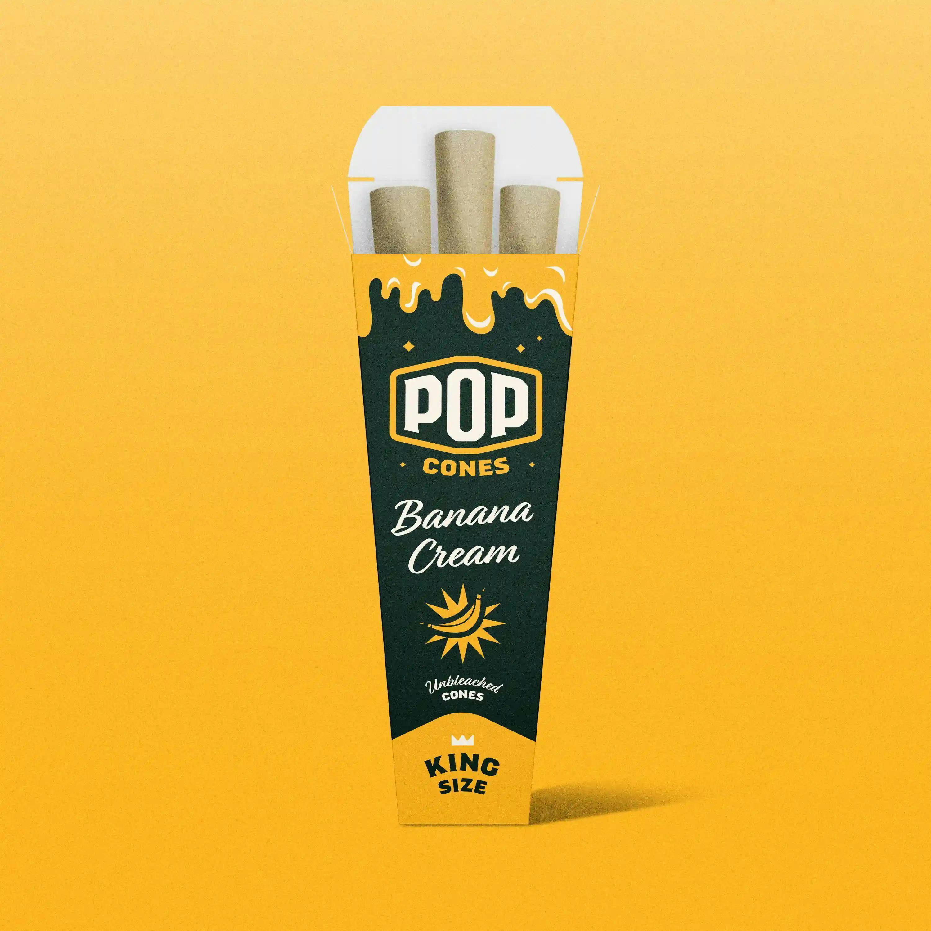 Banana Cream 1 1/4" [6pk] | Pop Cones - Pop Cones