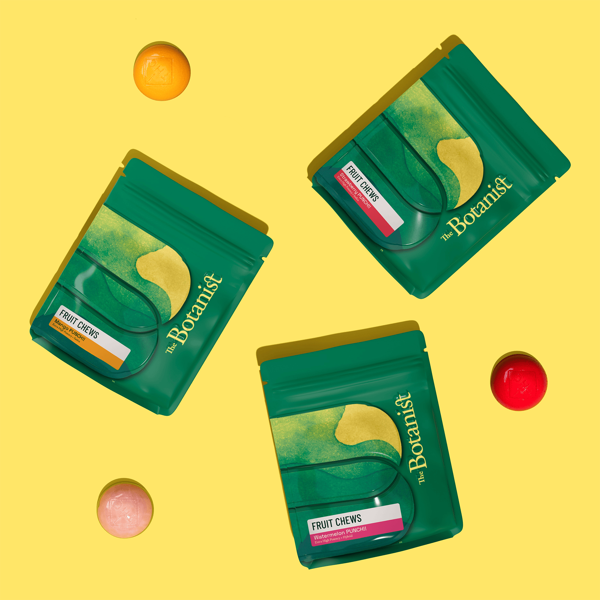 Watermelon PUNCH!! [1pk] (100mg) | Botanist - Extra High Potency Fruit Chews