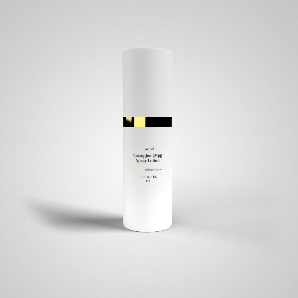Unwind -- Cucumber Mint -- Spray Lotion -- 100mg | Nature's Grace and Wellness - Topicals
