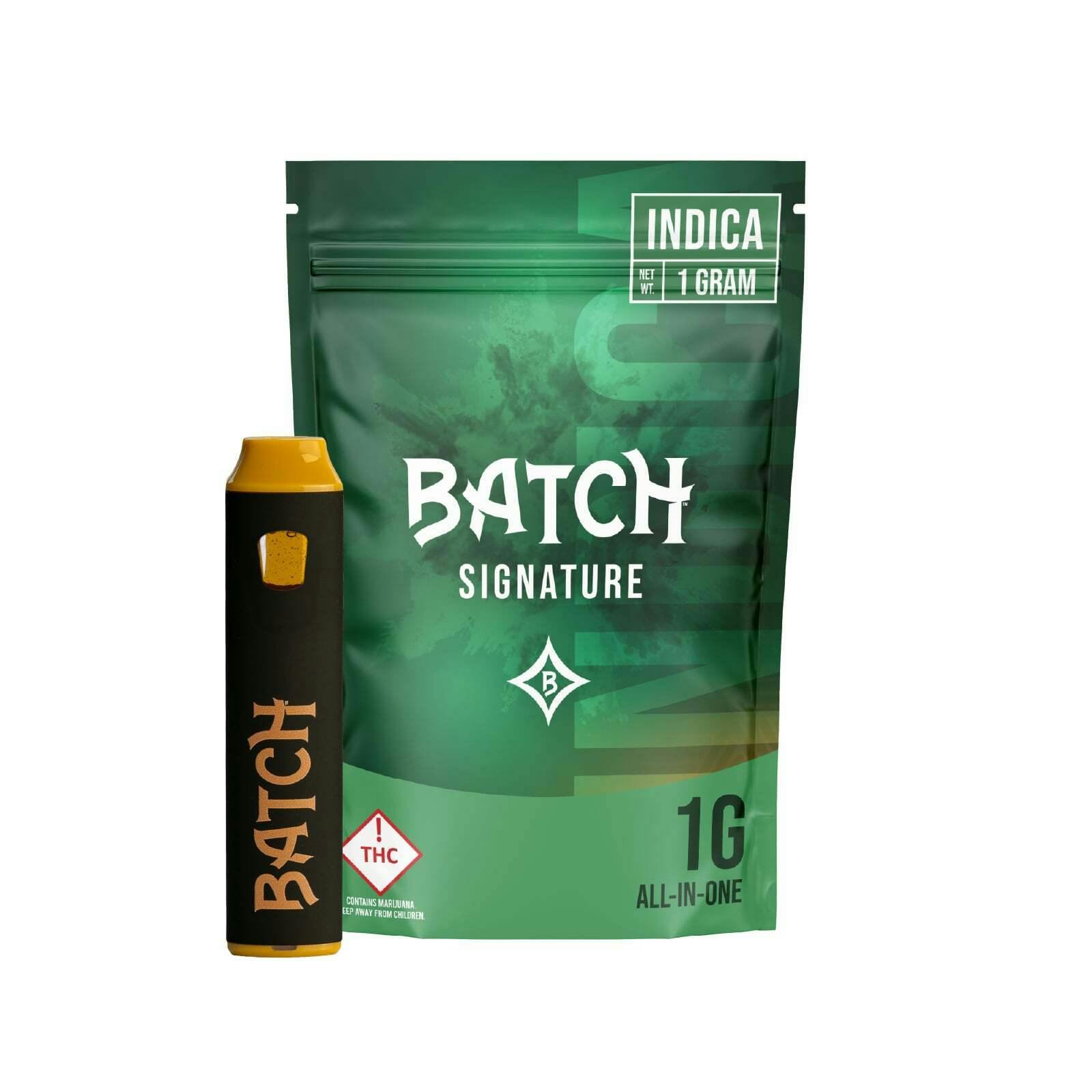 Batch | AIO | Signature Indica GMO | 1 g | Batch - Full-Spectrum Disposable