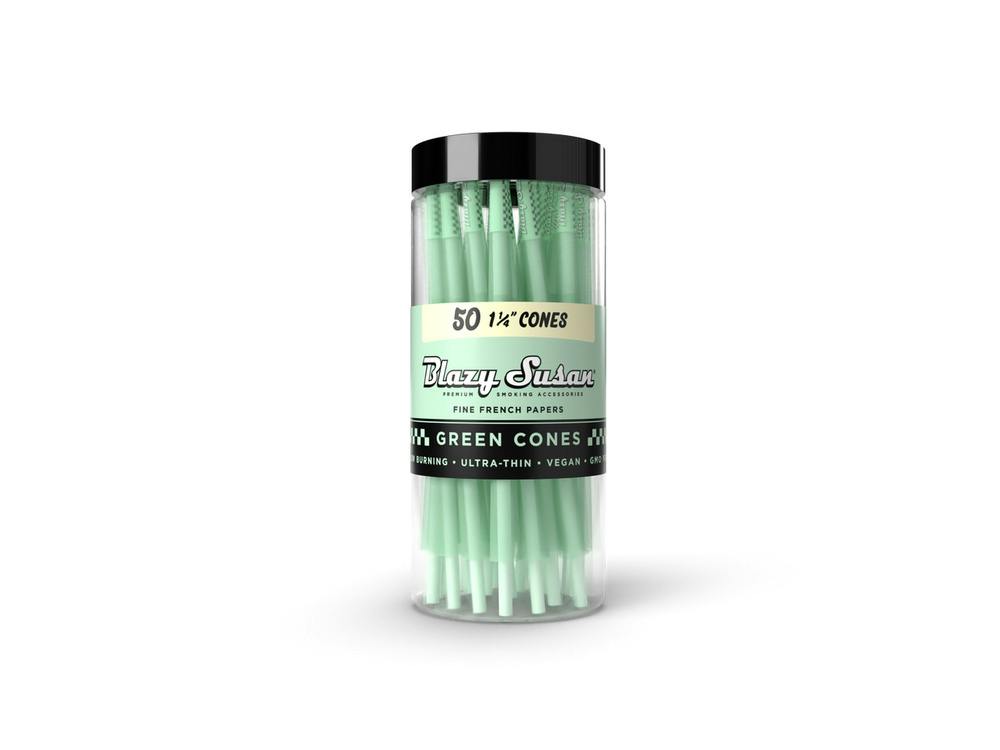 Green - 1 1/4'' [50pk] | Blazy Susan - Green Cones