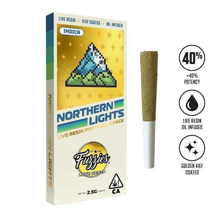 Fuzzies - Northern Lights - .5g Diamond Infused Prerolls(5pk) - Infused PR - Indica