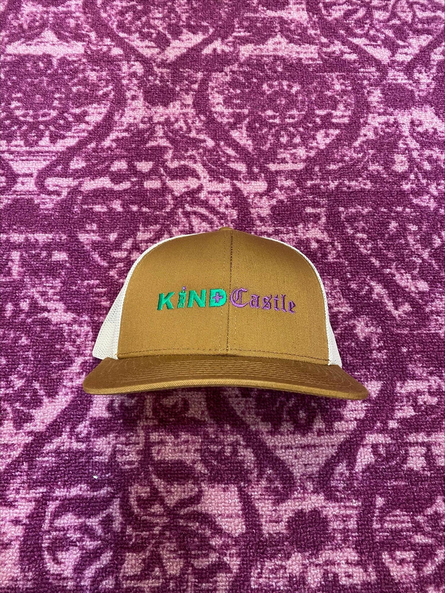 $30 Kind Castle Trucker Snapback Hat (Gold) (Embroided Logo)