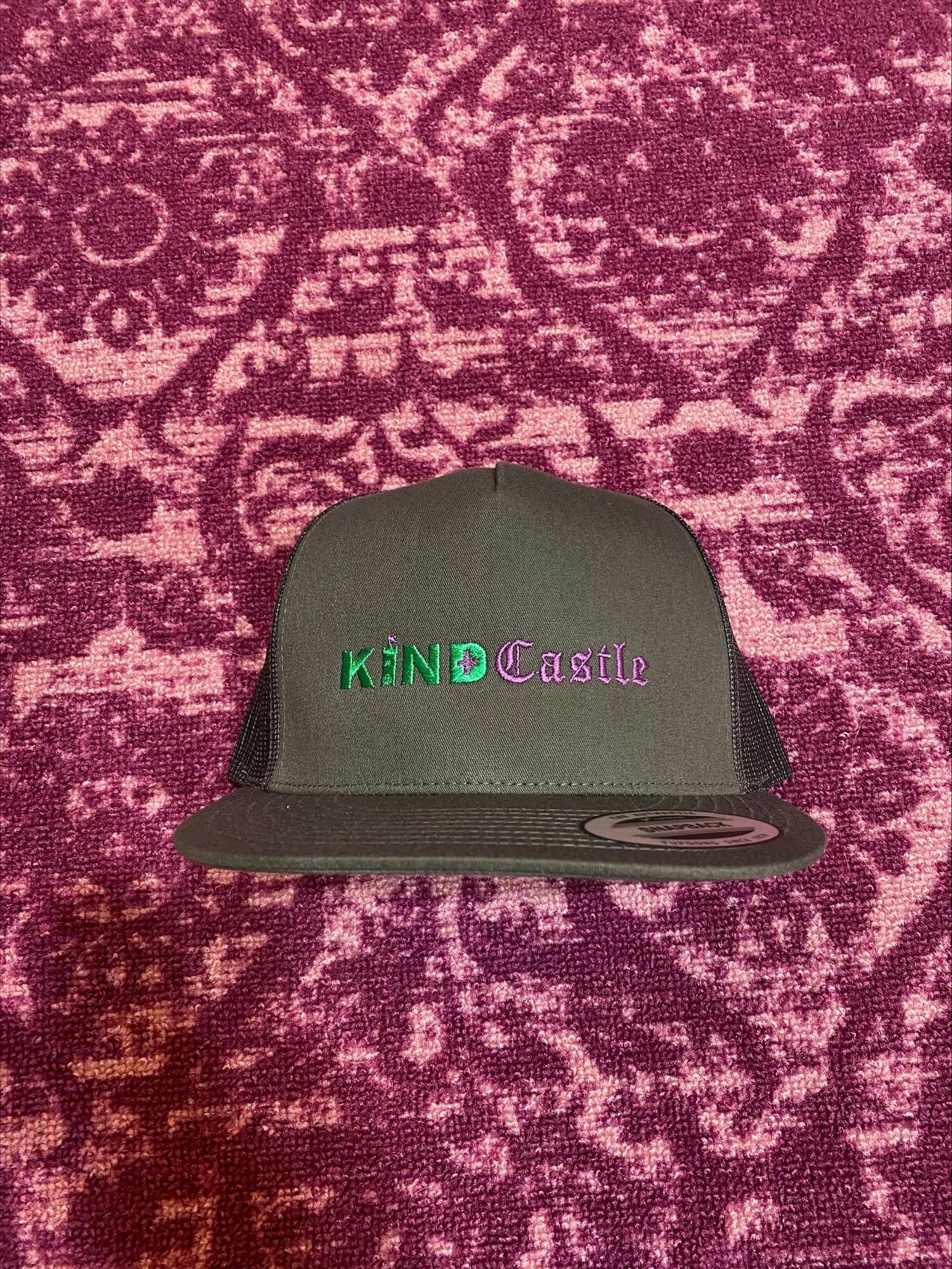 $30 Kind Castle Trucker Snapback Hat (Gray) (Embroided Logo)