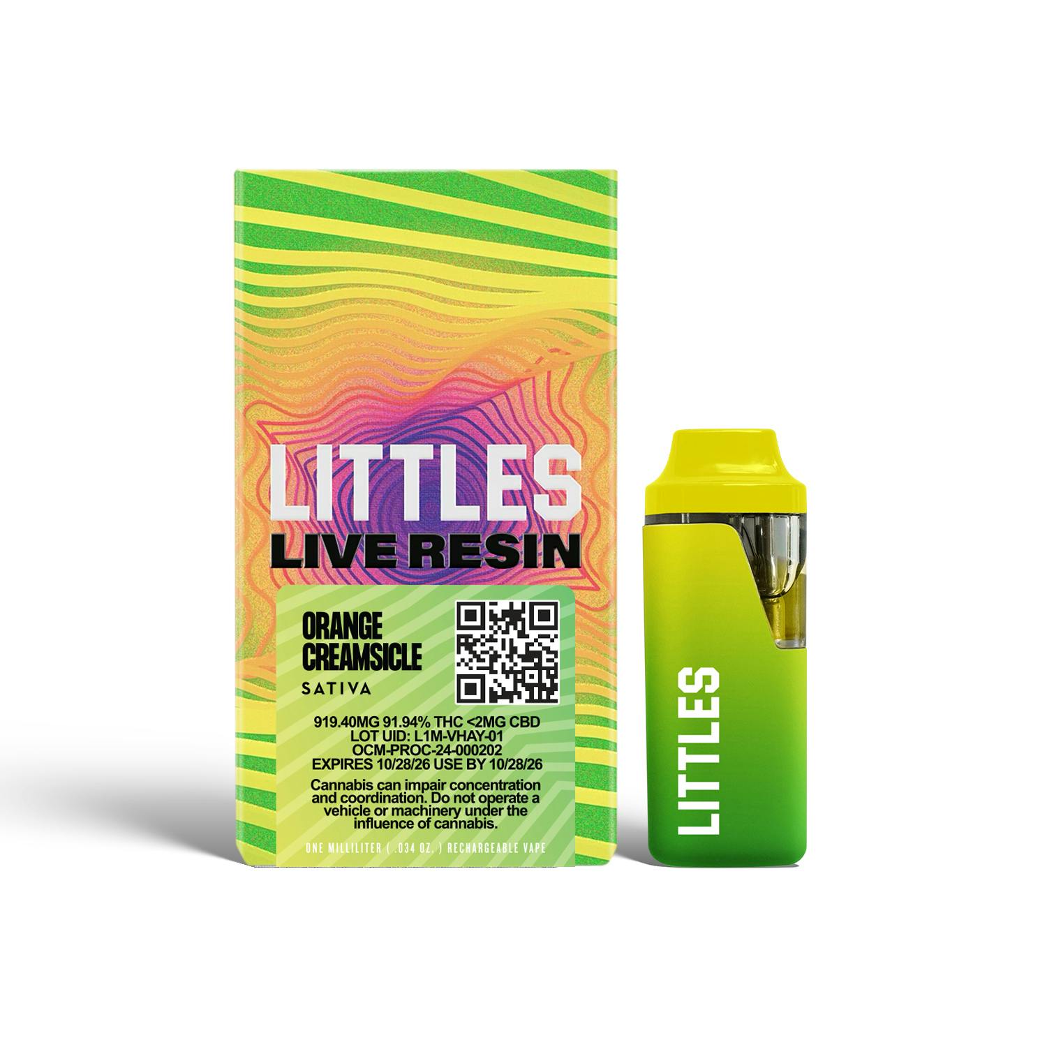 Live Resin Orange Creamsicle Vape 1ml