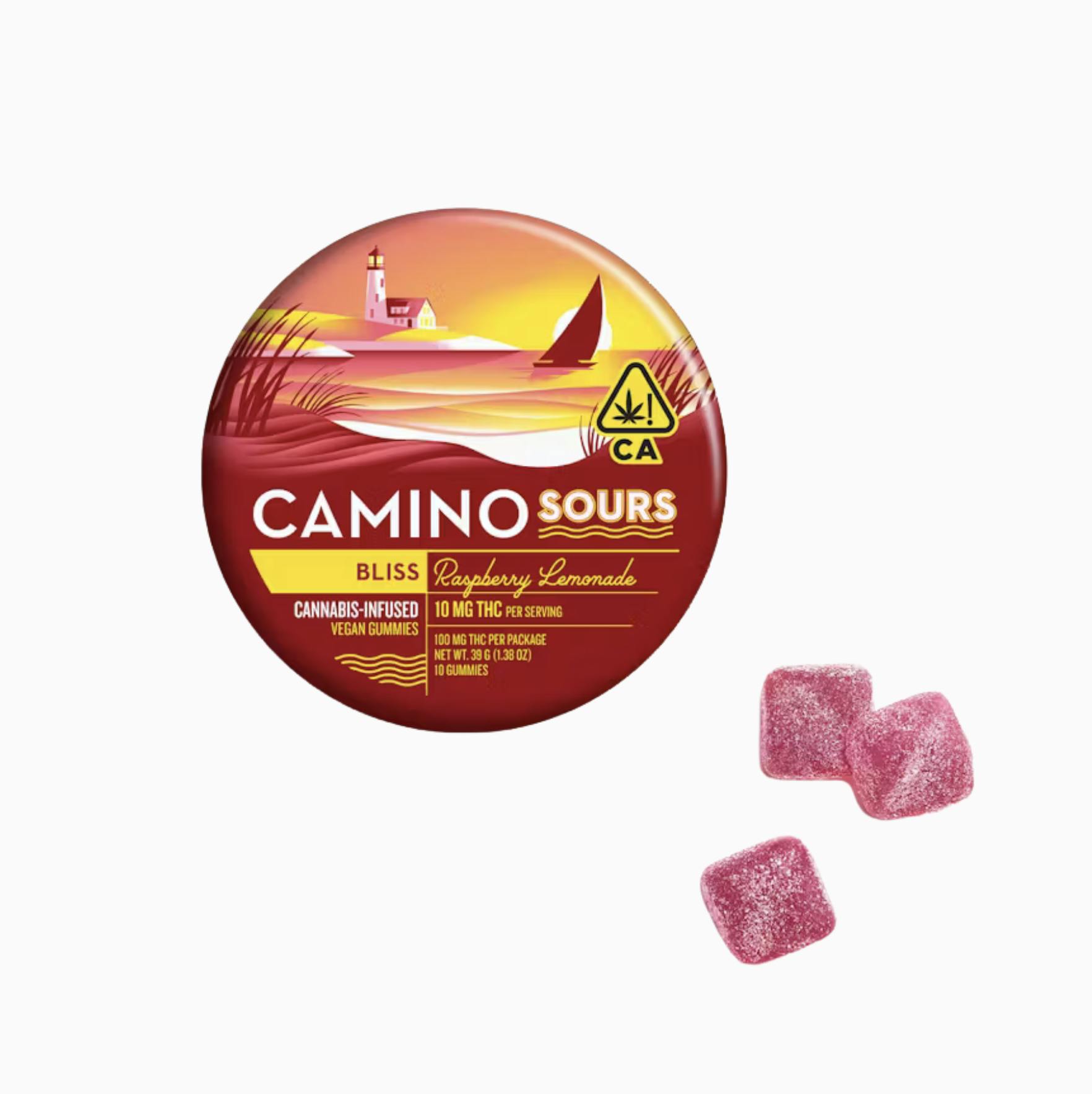 CAMINO - SOURS RASPBERRY LEMONADE - 10PK 100MG at Leaf Society Salton City