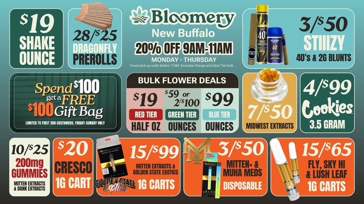 19 OZ 🌳 4/99 Cookies 🌳 at Bloomery Cannabis New Buffalo 21