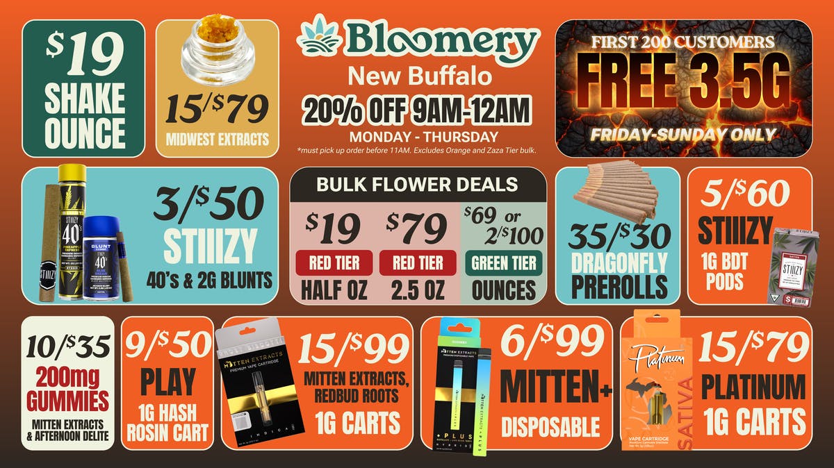 19 OZ 🌳 35/30 Prerolls 💨 at Bloomery Cannabis New Buffalo 21