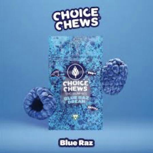 Choice Chews | 200mg THC Gummies | Blue Raz Dream (Sativa)