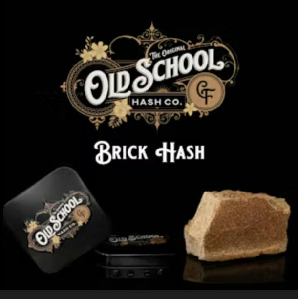 Old School Hash Co | 1g Soft Brick Hash | Black Afghan