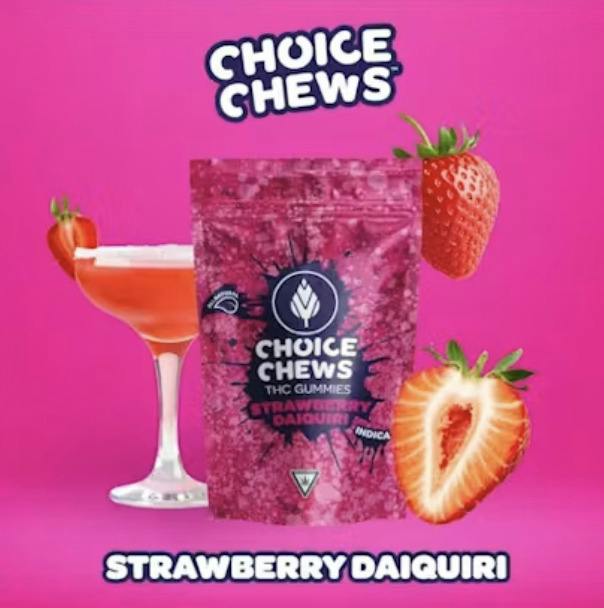 Choice Chews | 200mg THC Gummies | Strawberry Daiquiri (Indica)