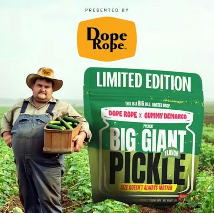 Dope Rope | 200mg THC Gummies | Big Giant Pickle