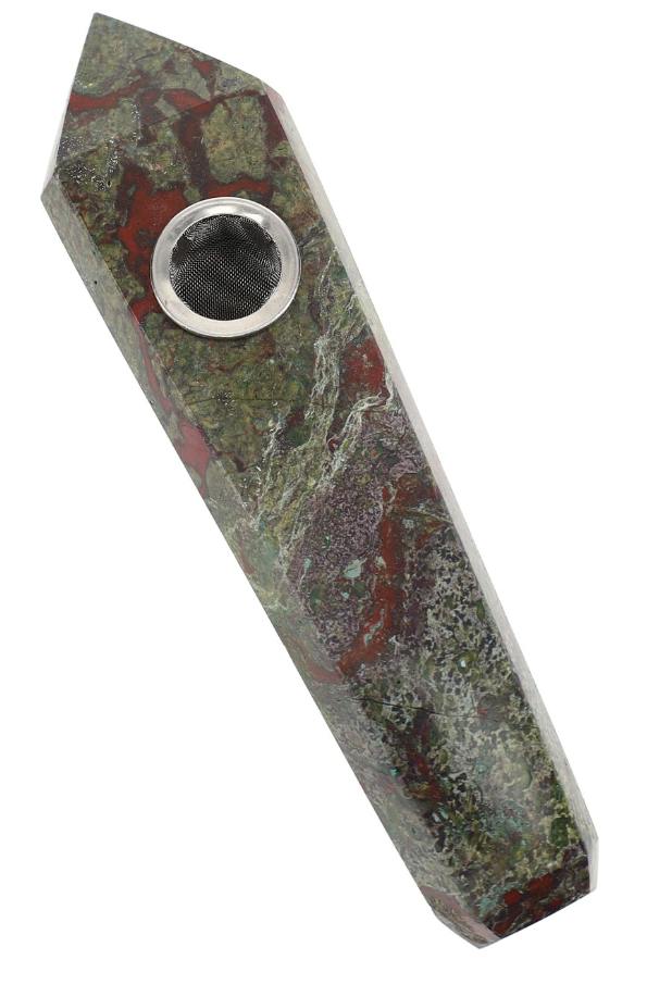 4" Gemstone Jewel Pipe (Dragon's Blood) W0299