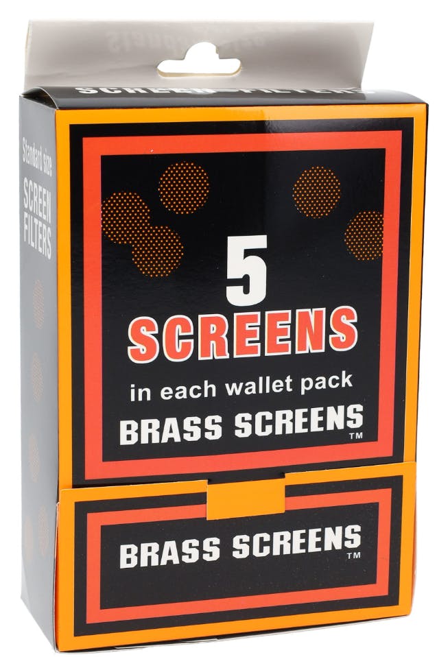 Brass Pipe Screen Wallet Box 5 screens per pack-M0128 at The Cannabis Co.