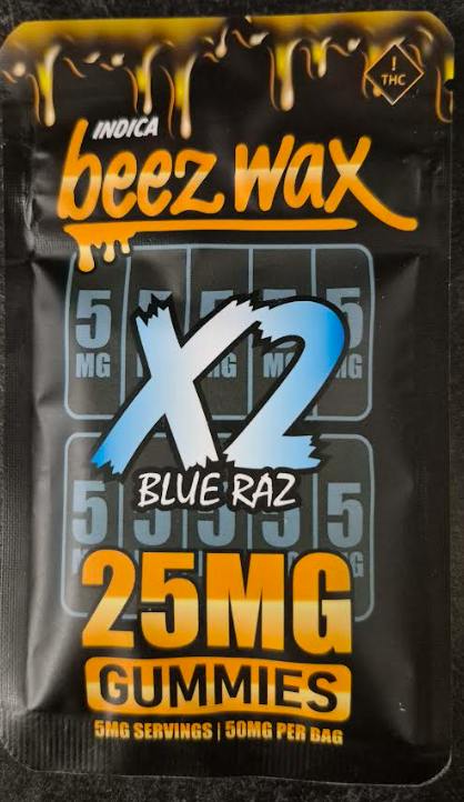 X2 Beezwax Blue Raz Gummies | Indica at The Cannabis Co.