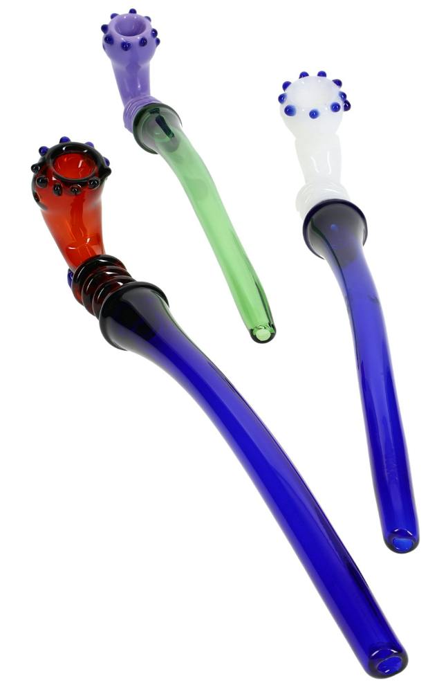 11" Colored Neon Marble Sherlock Pipe