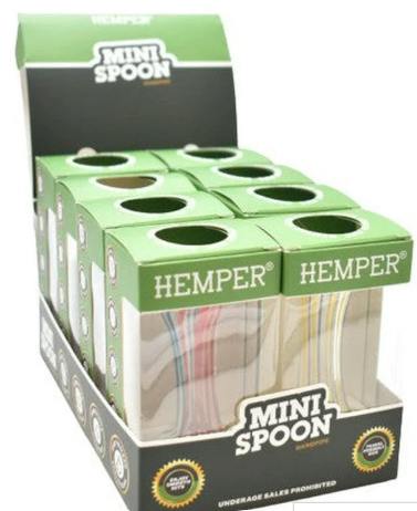 3.5" Hemper Mini Spoon Display (Colors May Vary)