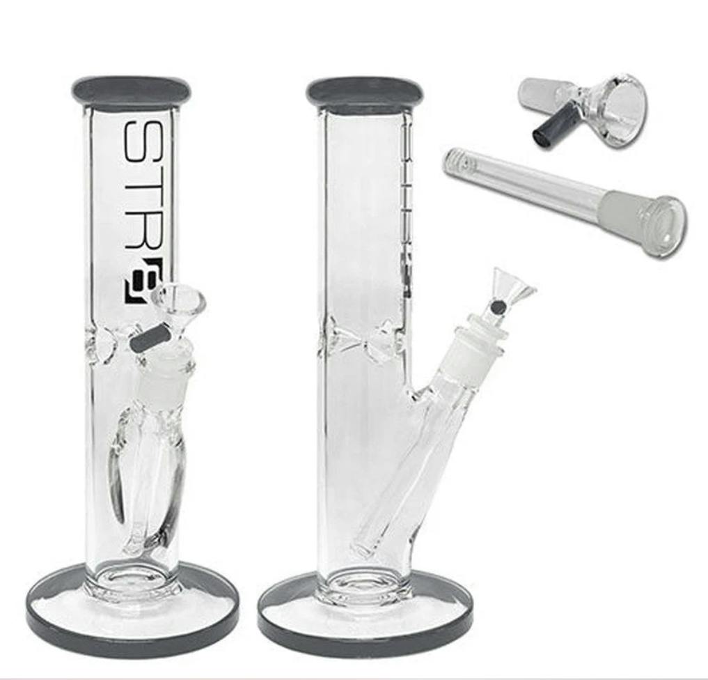 STR8 12" Water Pipe Straight Tube W/ Ice Catcher - Various Colors