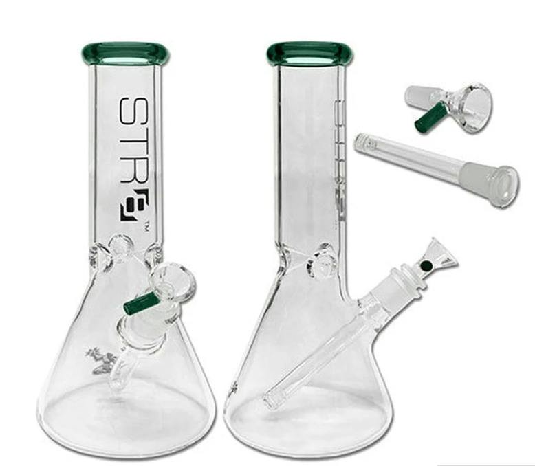 12" STR8 Water Pipe Beaker With Ice Catcher