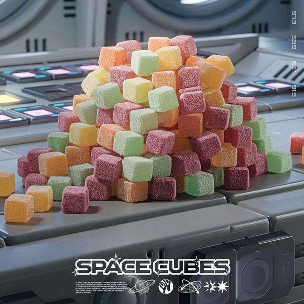Space Cubes Peach