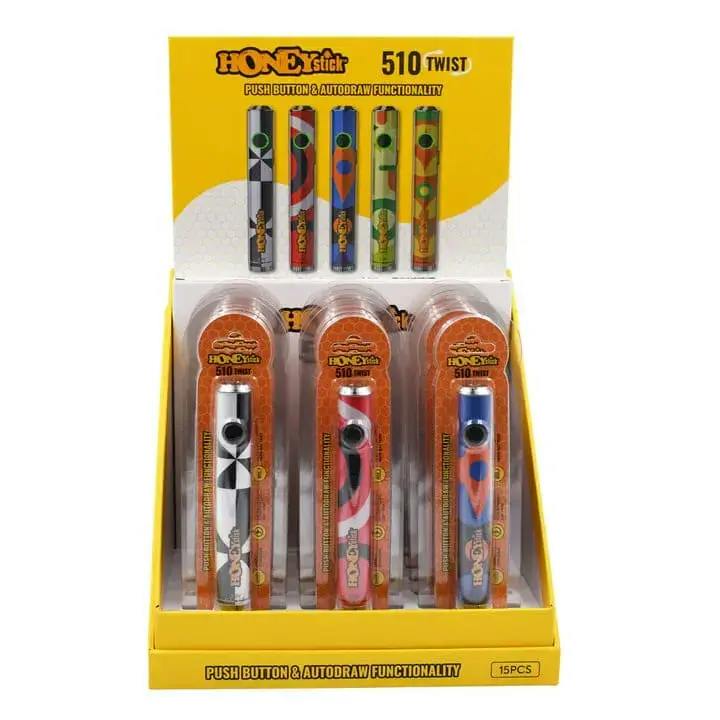 Honeystick - 510 Twist Cartridge Battery Push-Button and AutoDraw