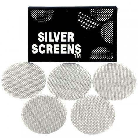 Stainless Steel Silver Screens 5pk at Burton Cannabis Company