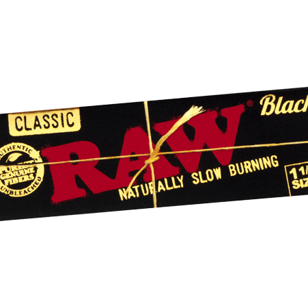 RAW Classic Black Rolling Papers | 1 1/4" Size