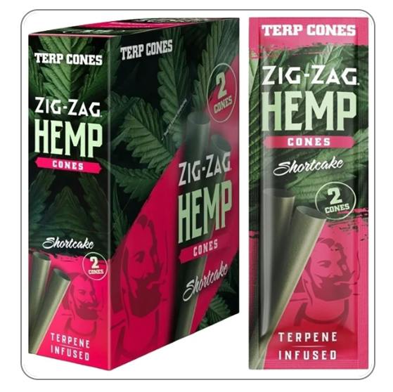 Zig Zag Hemp Cones | Shortcake | 2pk