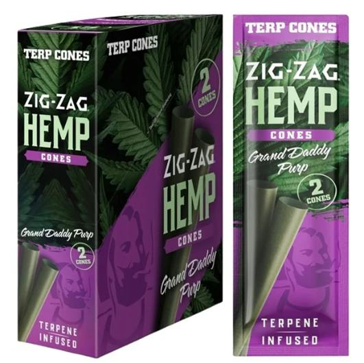 Zig Zag Hemp Cones | Grand Daddy Purp | 2ct