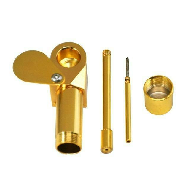Brass Smoking Pipe With Stash