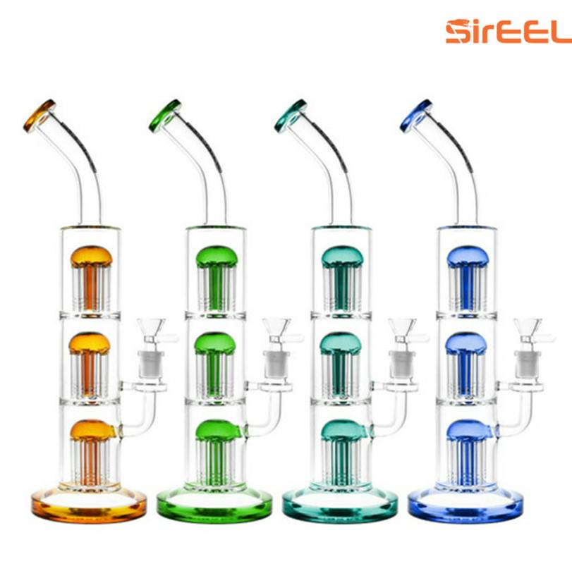 SirEEL 14" Triple Jellyfish Perc Water Pipe