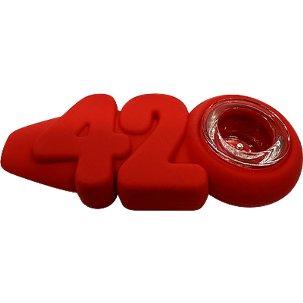 Silicone 420 Spoon with Glass Bowl | Assorted Colors