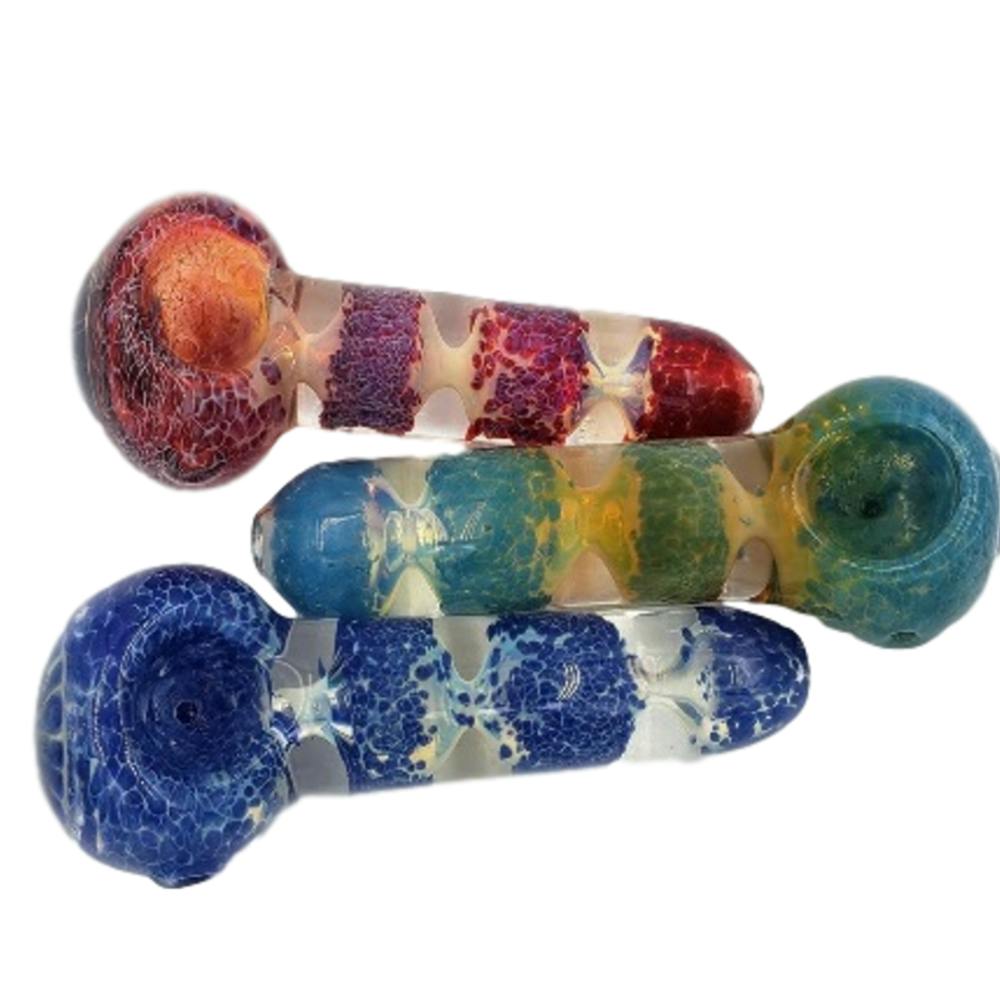 4.5" Translucent 4 Chamber Glass Hand Pipe