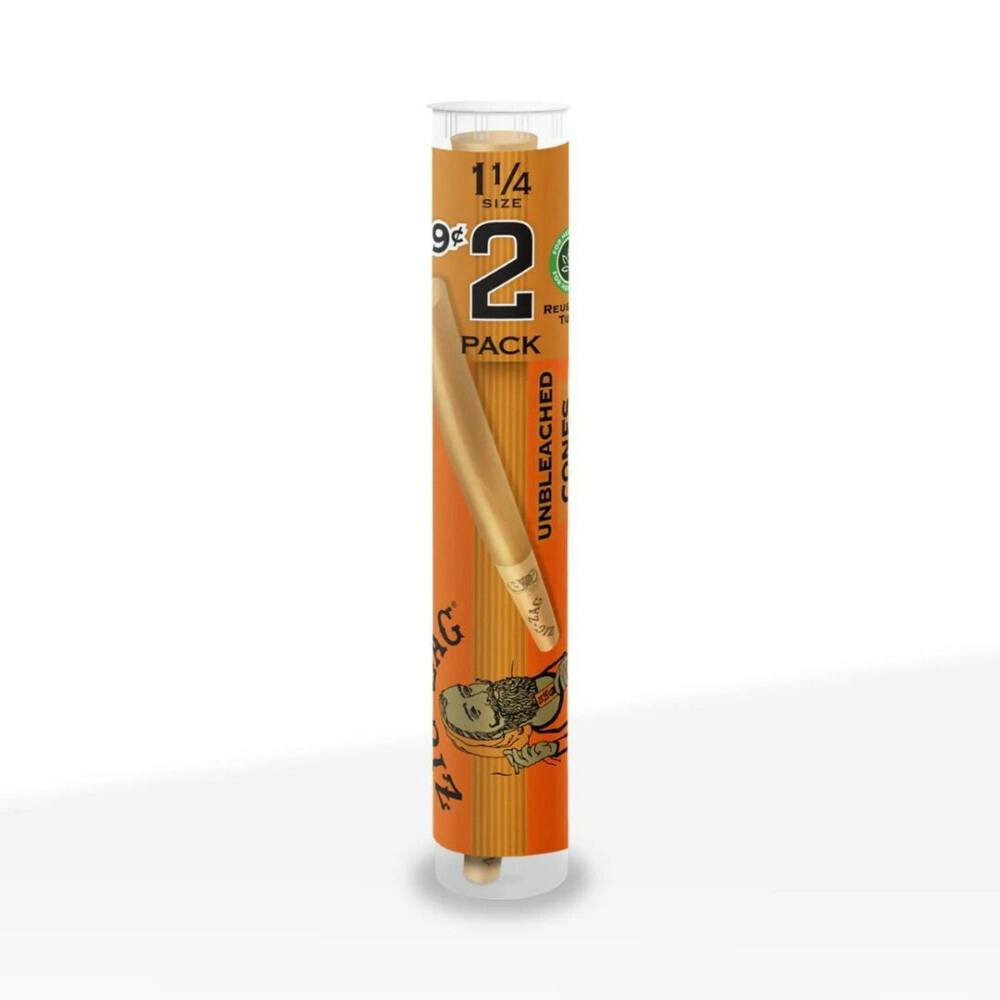 Zig Zag - 2pk - Unbleached Cones - 1-1/4 Size at Burton Cannabis Company