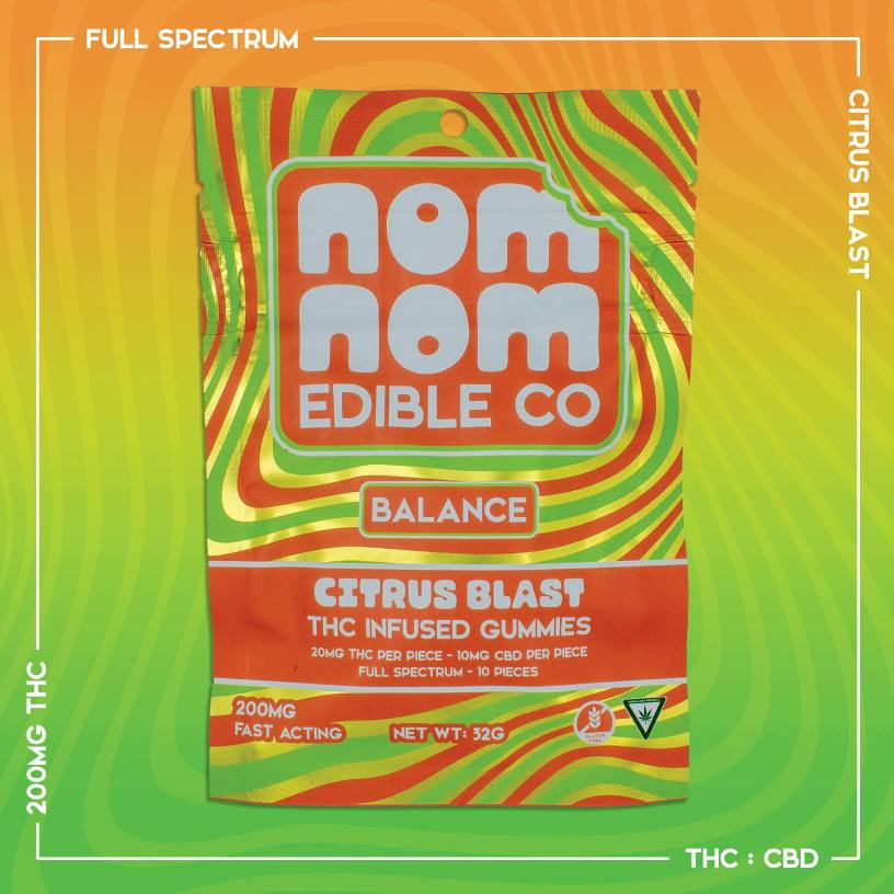 Nom Nom Edibles | Citrus Blast - Balance | Gummies