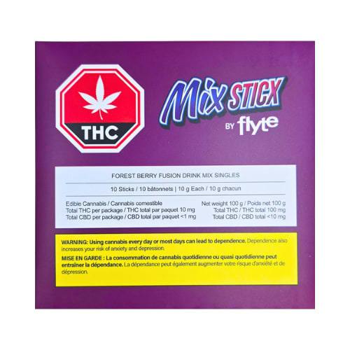 Multipack of 10 Mix Sticx Forest Berry Drink Mix Singles 1 x 10mg Distillate Powder