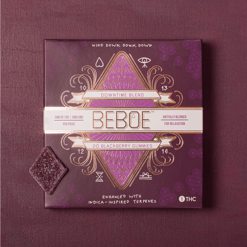1:1 Downtime Blackberry [20pk] (100mg CBD/100mg THC) | Beboe - Gummies