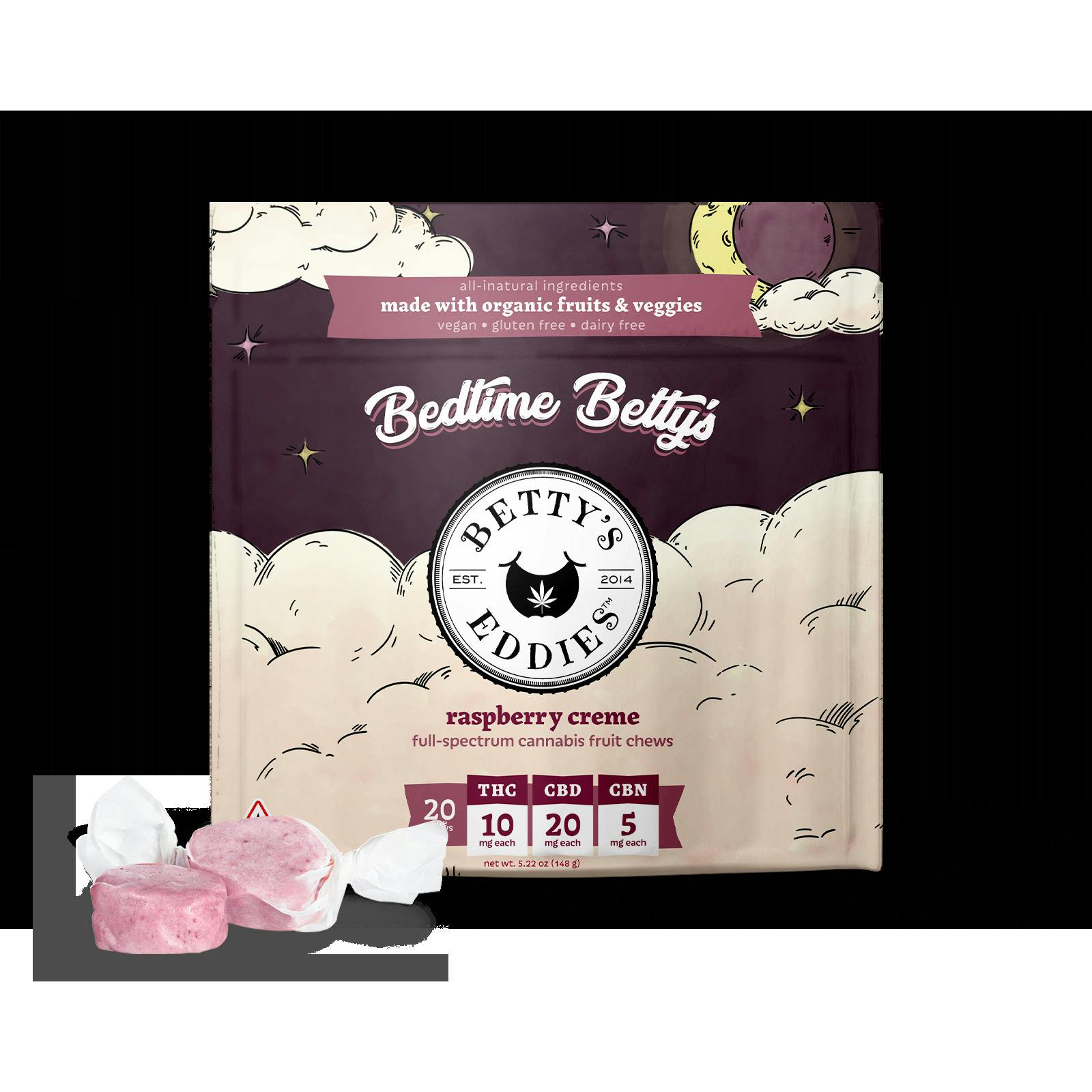 Betty's Eddies | Bedtime Betty's Raspberry Creme Fruit Chews