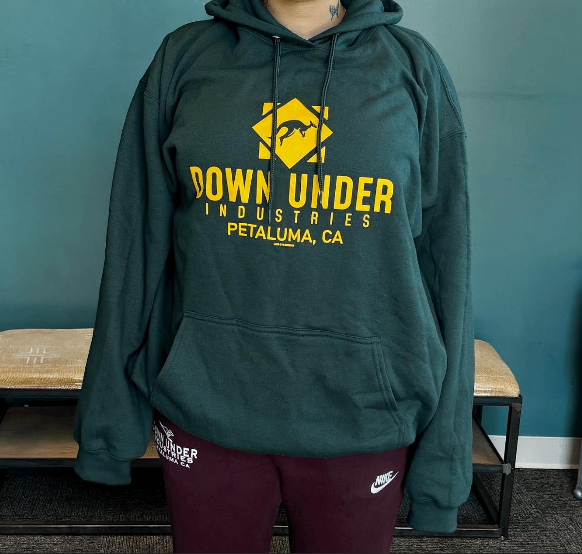 Down Under Industries - XL Green Down Under Diamond Logo Hoodie