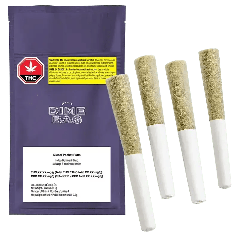 Dime Bag Diesel Pocket Puffs Pre-Roll 4x0.5g