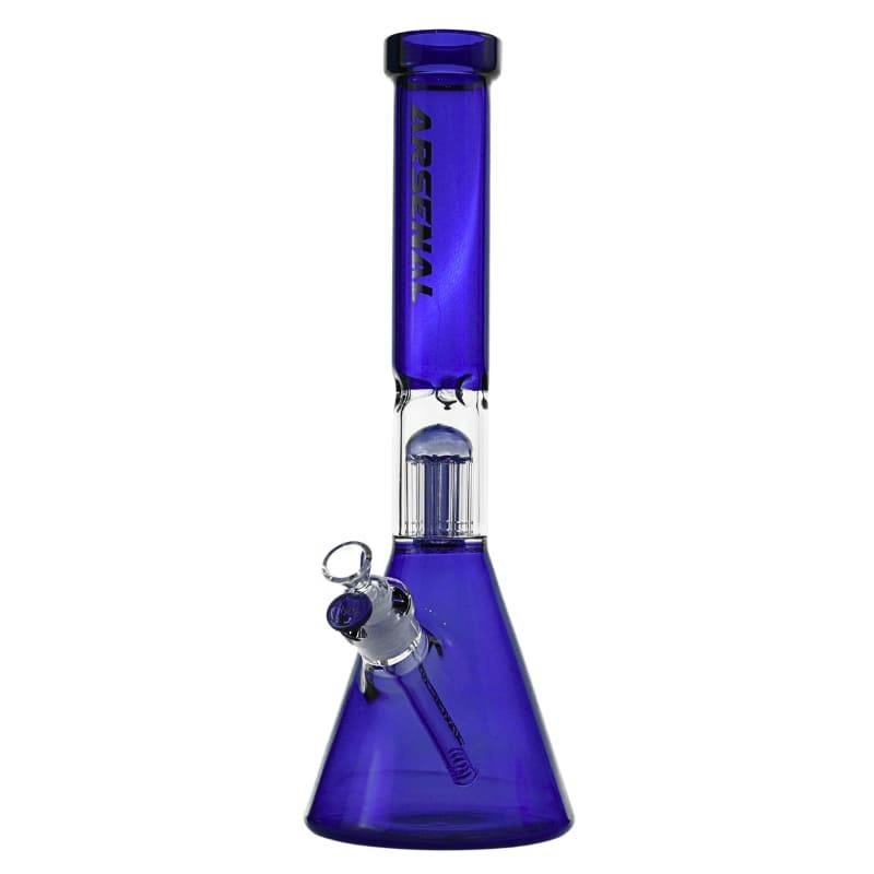 16" 5mm Arsenal Tree Perc Beaker Bong - Blue