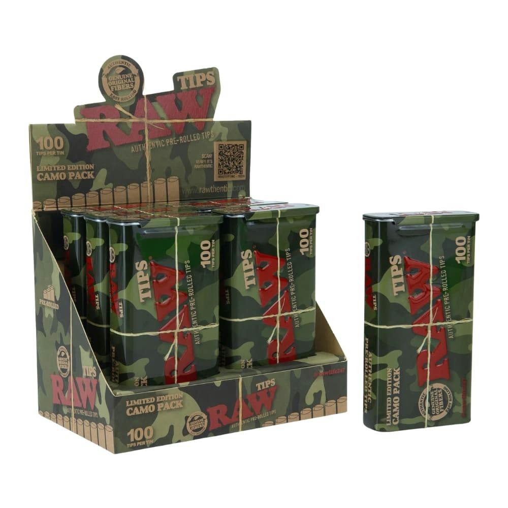 RAW Camo Limited Edition Pre-Rolled Tips in Tin