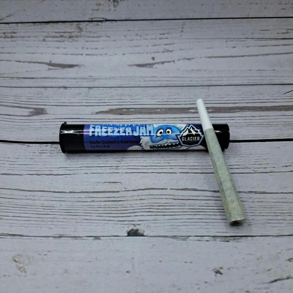 Freezer Jam 1G Full Flower 1G Preroll Indica-Glacier