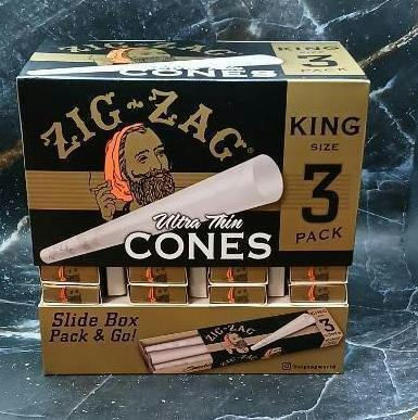 Zig Zag 3 Pack King Cones