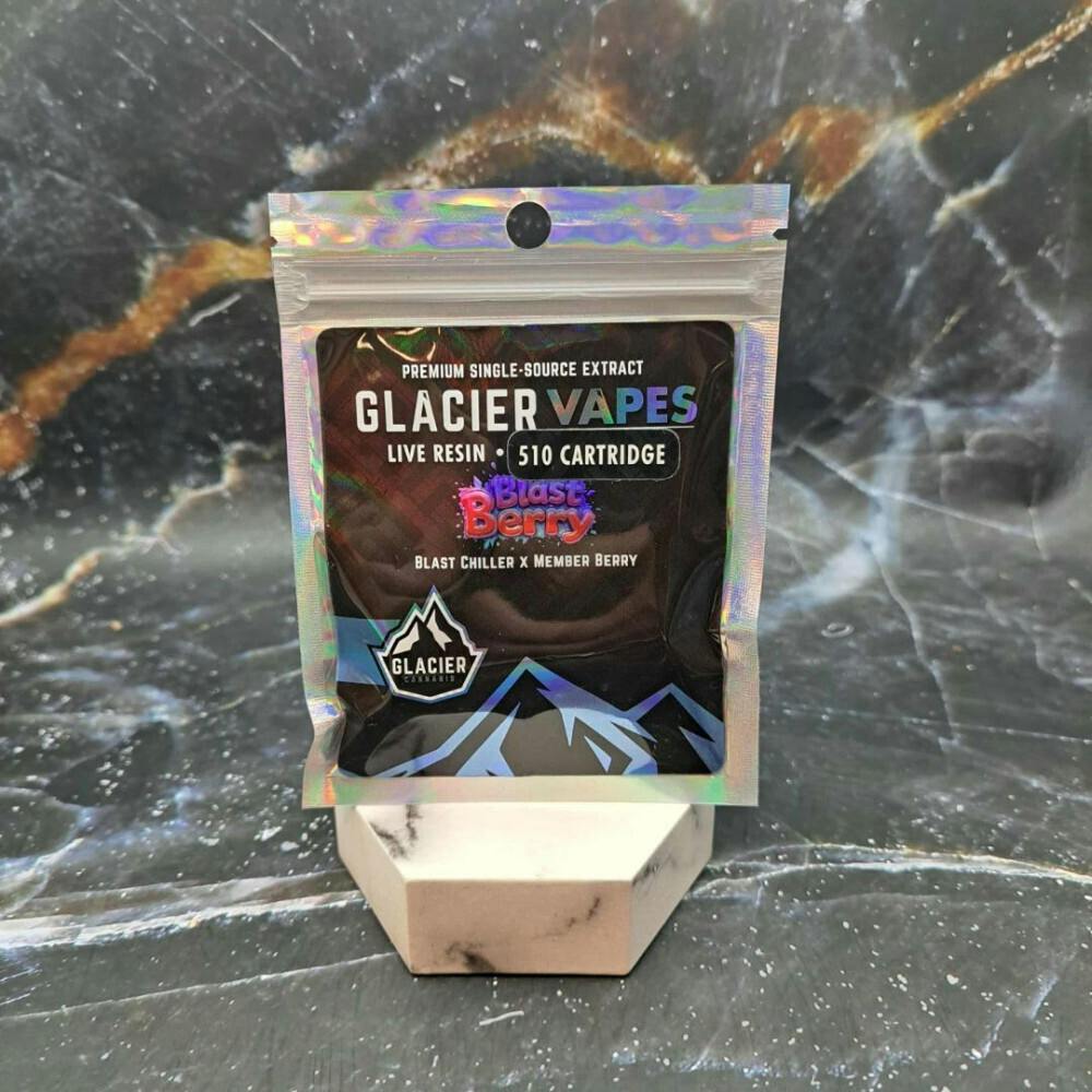 Blast Berry Indica 1G Cart 100% Pure Live Resin-Glacier