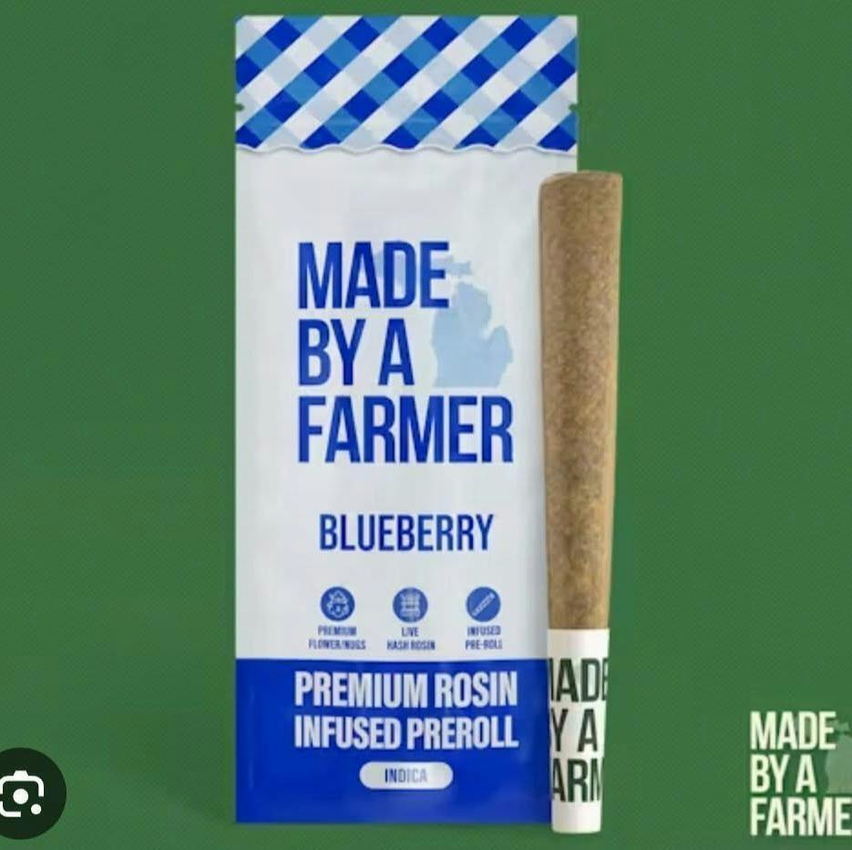 Blueberry 1.5G Rosin Infused Preroll-Indica-Made By Farmer
