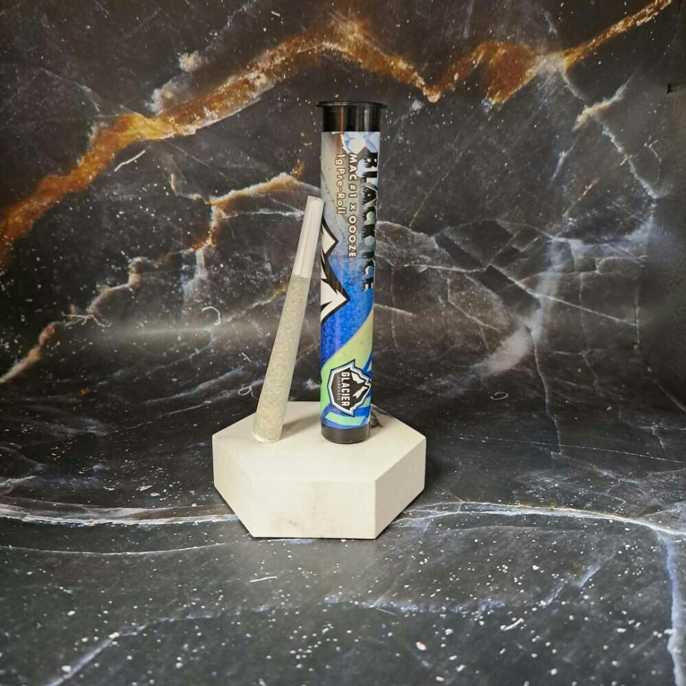 Glacier- Black Ice 1G Indica Preroll