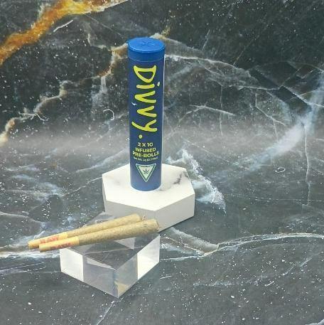 DIVVY-Raspberry Jam-Sativa- 2 x 1G Infused Preroll Pack