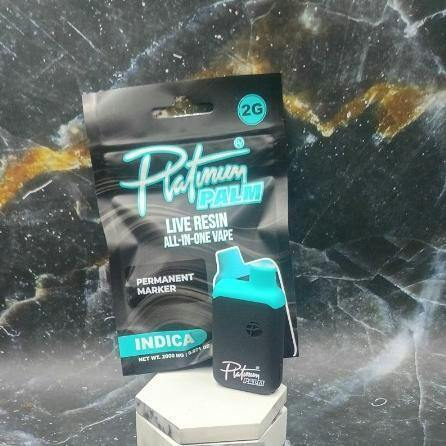 Permanent Marker 2G Live Resin AIO-Indica-Platinum Palm