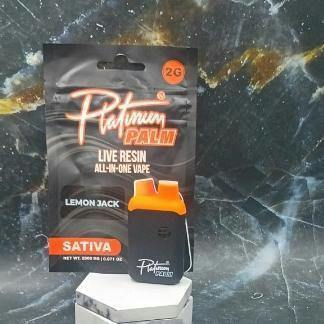Lemon Jack 2G Live Resin AIO-Sativa-Platinum Palm